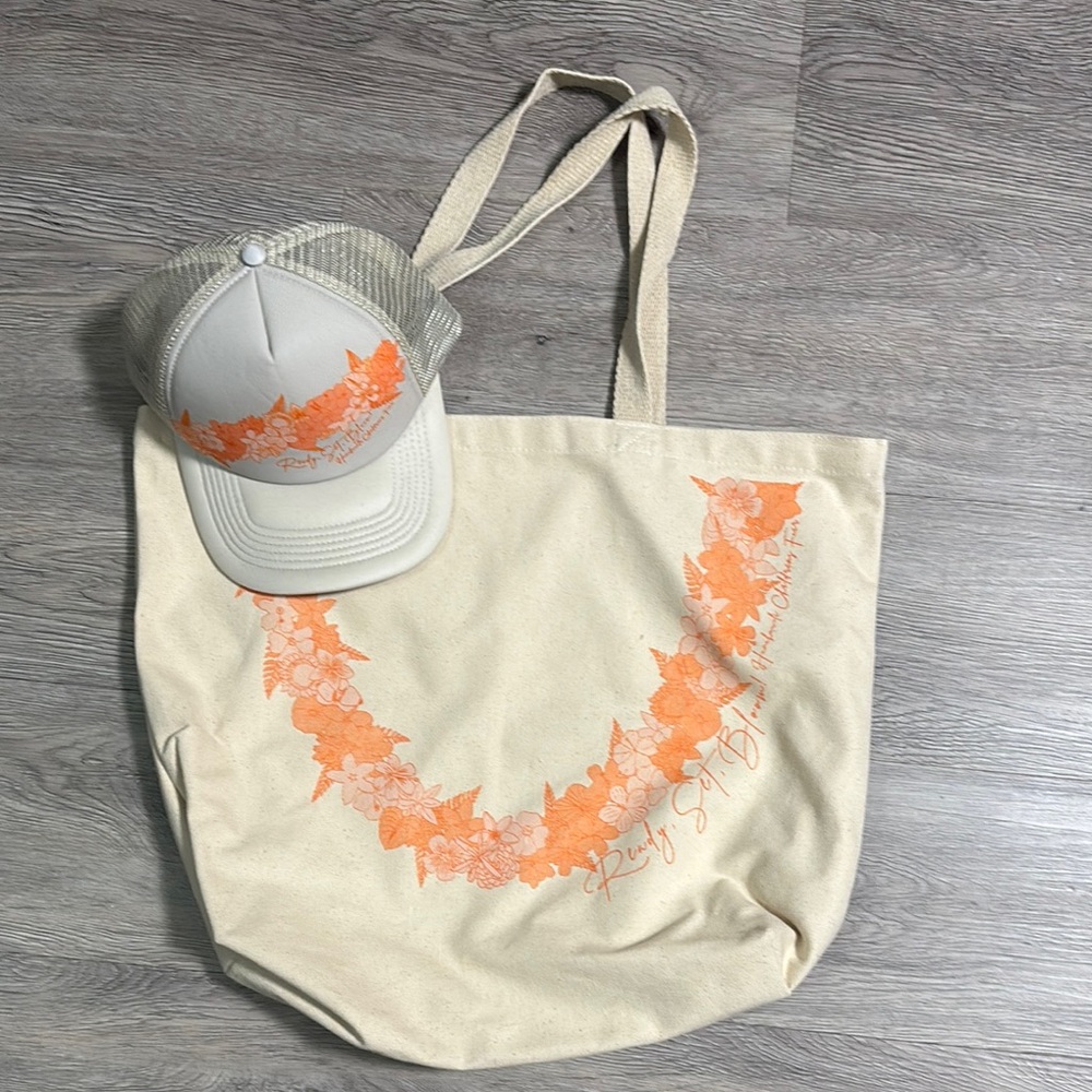 Floral Tote Bag and Cap Set